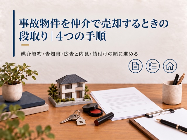 事故物件を仲介で売却するときの段取り|4つの手順