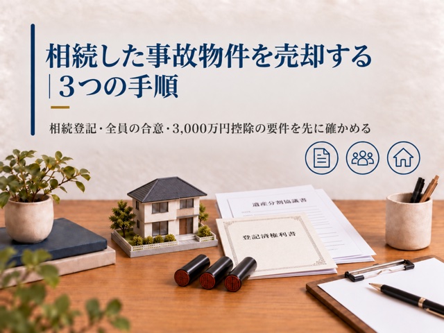 相続した事故物件を売却する|3つの手順