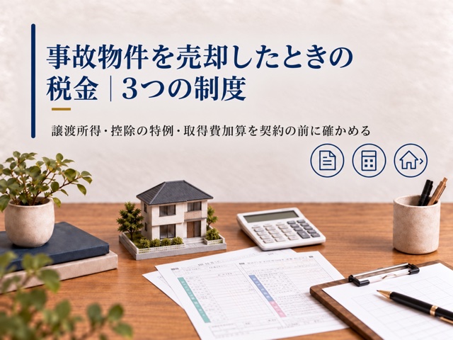 事故物件を売却したときの税金|3つの制度