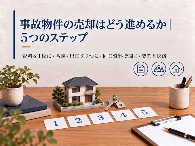 事故物件の売却はどう進めるか|5つのステップ
