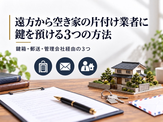 遠方から空き家の片付け業者に鍵を預ける3つの方法