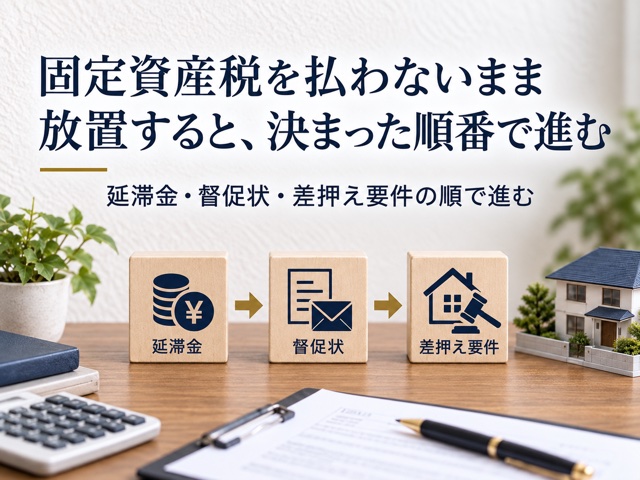 固定資産税を払わないまま放置すると、決まった順番で進む