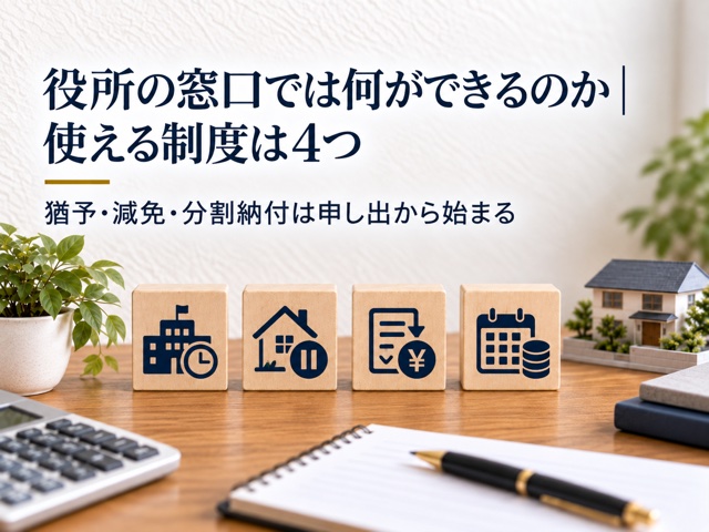 役所の窓口では何ができるのか｜使える制度は4つ