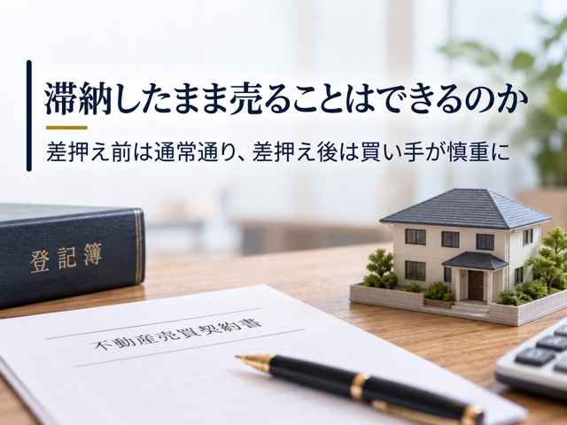 滞納したまま売ることはできるのか