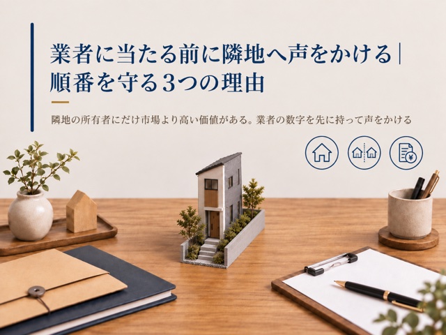 業者に当たる前に隣地へ声をかける|順番を守る3つの理由