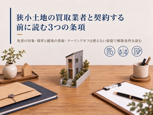 狭小土地の買取業者と契約する前に読む3つの条項