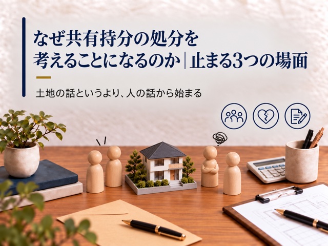 なぜ共有持分の処分を考えることになるのか|止まる3つの場面