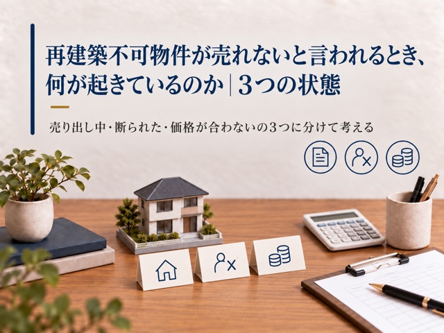再建築不可物件が売れないと言われるとき、何が起きているのか|3つの状態