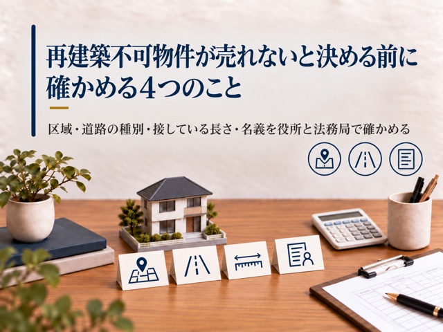 再建築不可物件が売れないと決める前に確かめる4つのこと