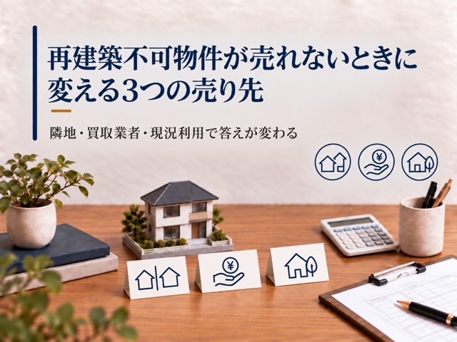 再建築不可物件が売れないときに変える3つの売り先