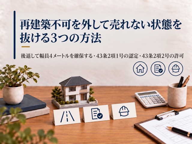 再建築不可を外して売れない状態を抜ける3つの方法