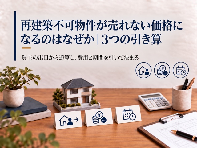 再建築不可物件が売れない価格になるのはなぜか|3つの引き算