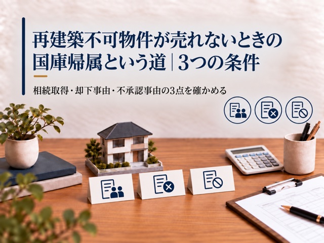 再建築不可物件が売れないときの国庫帰属という道|3つの条件