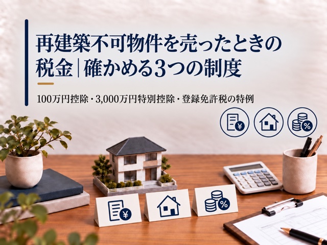 再建築不可物件を売ったときの税金|確かめる3つの制度
