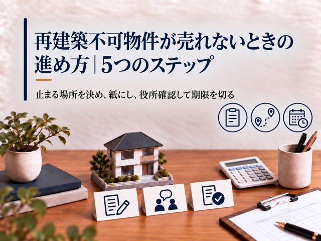 再建築不可物件が売れないときの進め方|5つのステップ