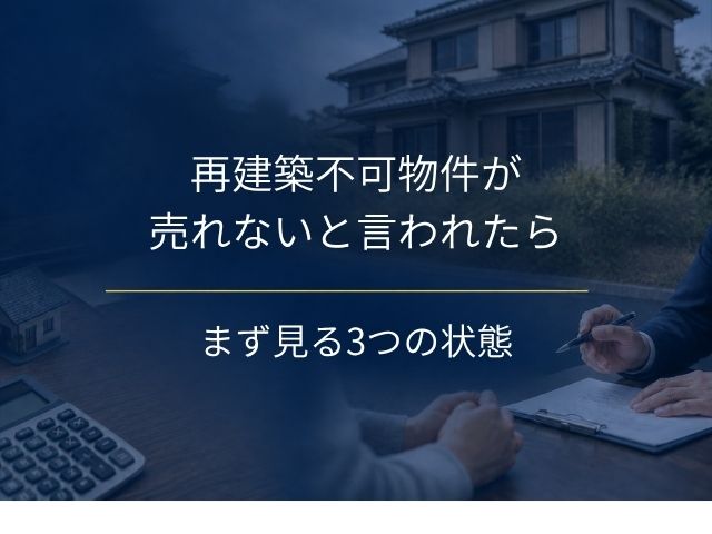 再建築不可物件が売れないときに見る3つの状態｜止まる4つの理由と、状態ごとの抜け方
