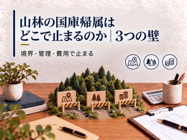 山林の国庫帰属はどこで止まるのか|3つの壁