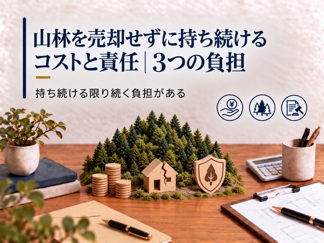 山林を売却せずに持ち続けるコストと責任|3つの負担