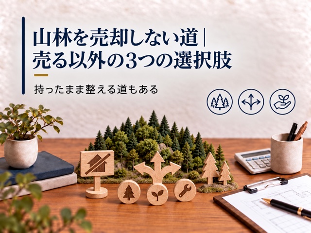 山林を売却しない道|売る以外の3つの選択肢