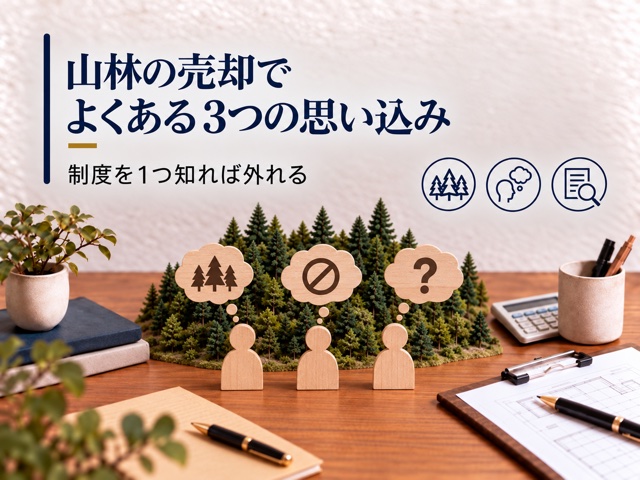 山林の売却でよくある3つの思い込み