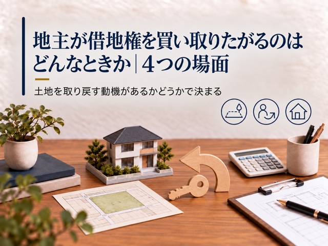 地主が借地権を買い取りたがるのはどんなときか|4つの場面