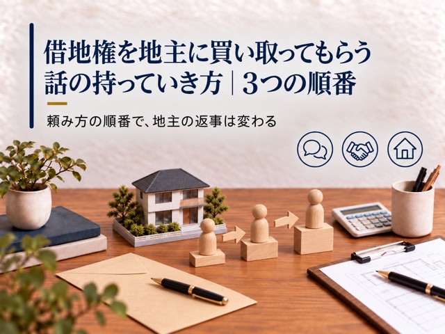 借地権を地主に買い取ってもらう話の持っていき方|3つの順番
