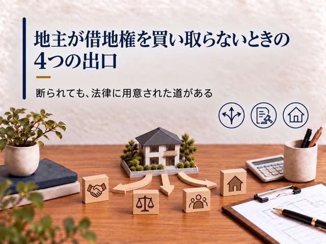 地主が借地権を買い取らないときの4つの出口