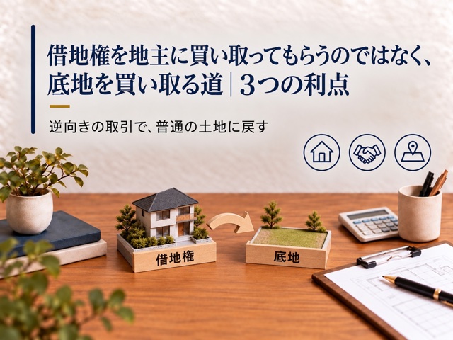 借地権を地主に買い取ってもらうのではなく、底地を買い取る道|3つの利点