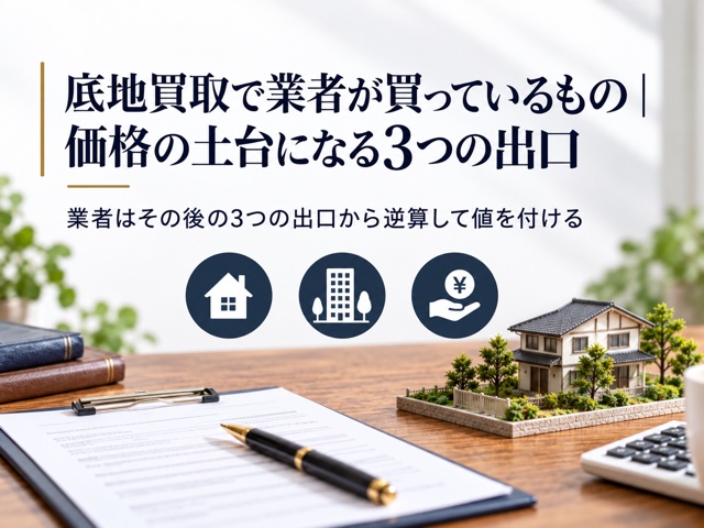 底地買取で業者が買っているもの|価格の土台になる3つの出口