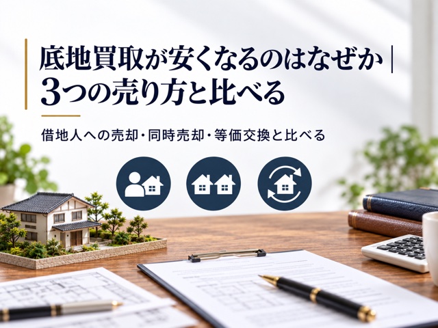 底地買取が安くなるのはなぜか|3つの売り方と比べる
