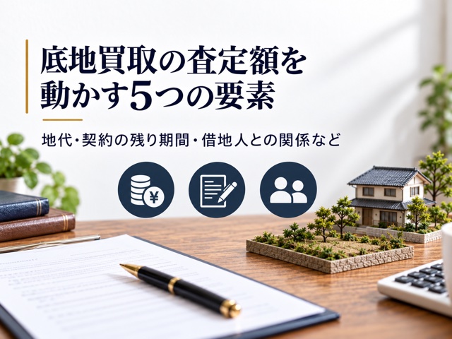 底地買取の査定額を動かす5つの要素