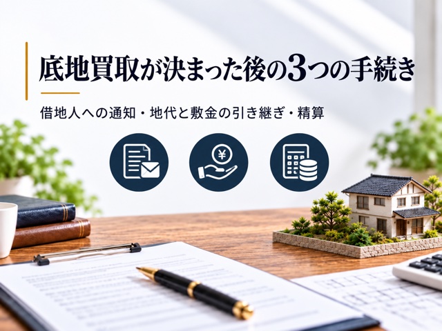 底地買取が決まった後の3つの手続き