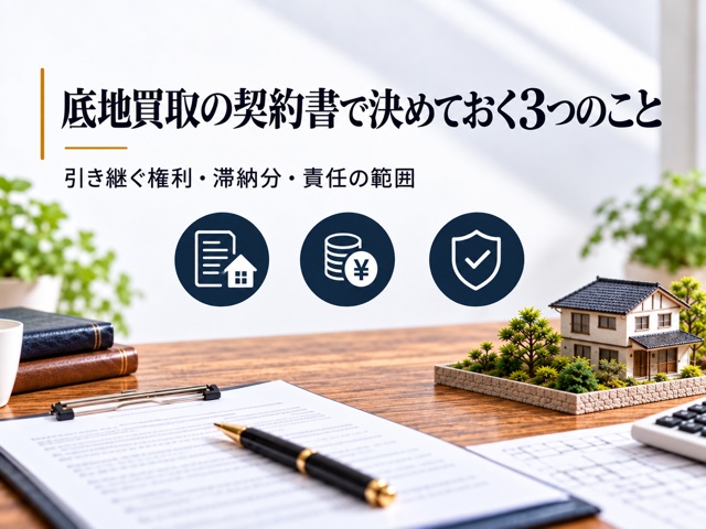 底地買取の契約書で決めておく3つのこと