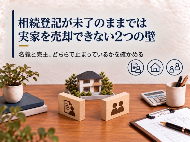 相続登記が未了のままでは実家を売却できない2つの壁