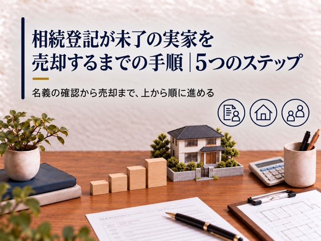 相続登記が未了の実家を売却するまでの手順|5つのステップ