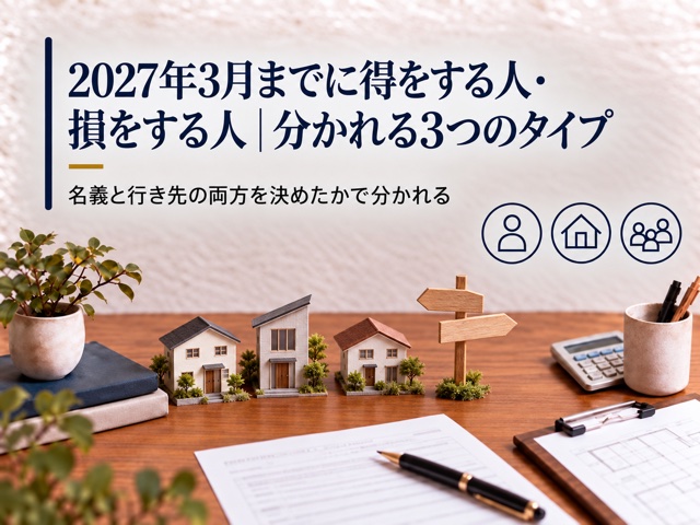 2027年3月までに得をする人・損をする人|分かれる3つのタイプ