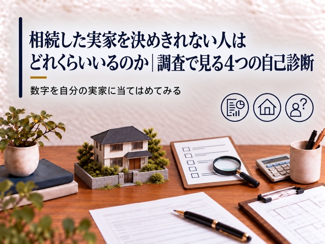 相続した実家を決めきれない人はどれくらいいるのか|調査で見る4つの自己診断