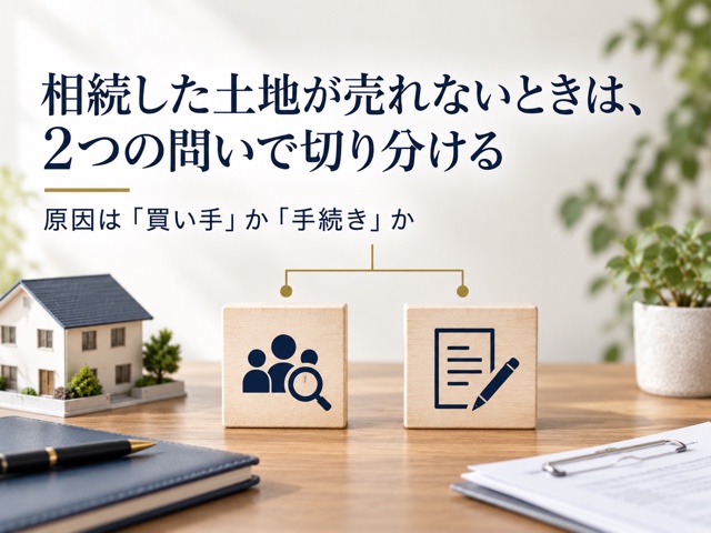 相続した土地が売れないときは、2つの問いで切り分ける