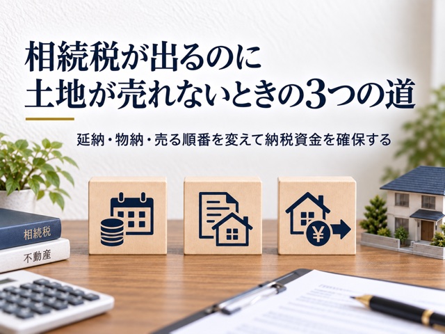 相続税が出るのに土地が売れないときの3つの道