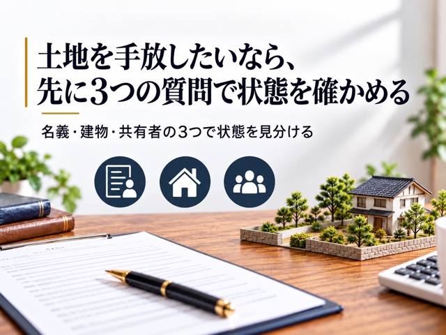 土地を手放したいなら、先に3つの質問で状態を確かめる