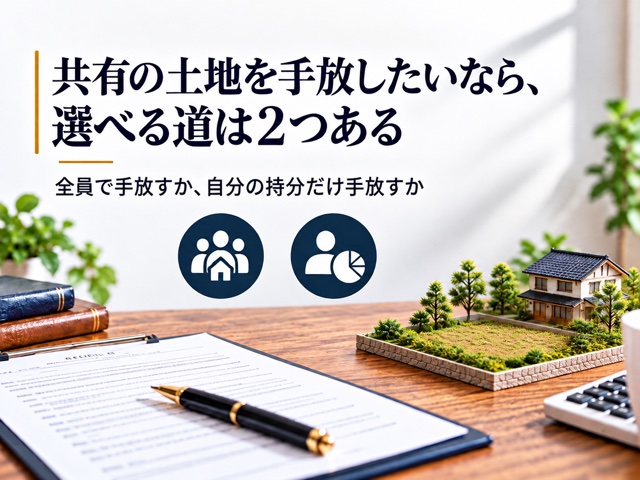 共有の土地を手放したいなら、選べる道は2つある