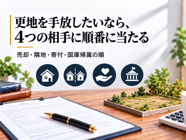更地を手放したいなら、4つの相手に順番に当たる