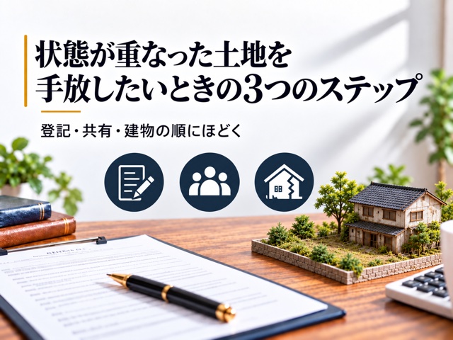 状態が重なった土地を手放したいときの3つのステップ