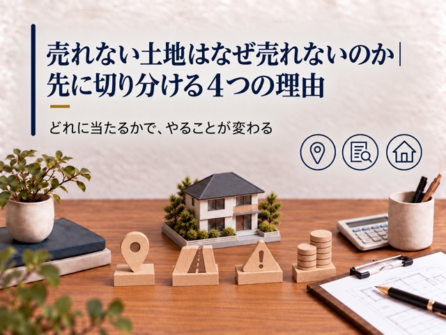 売れない土地はなぜ売れないのか|先に切り分ける4つの理由