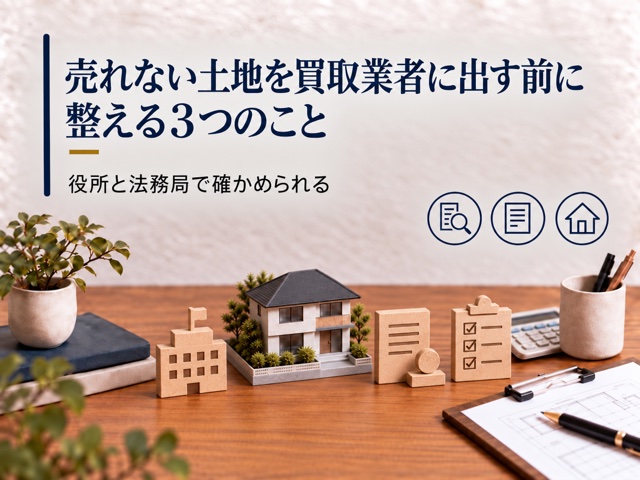 売れない土地を買取業者に出す前に整える3つのこと