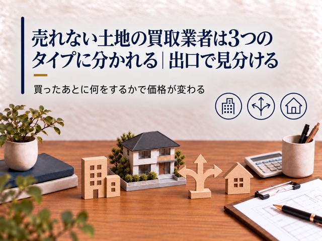 売れない土地の買取業者は3つのタイプに分かれる|出口で見分ける