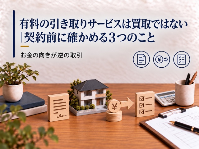 有料の引き取りサービスは買取ではない|契約前に確かめる3つのこと