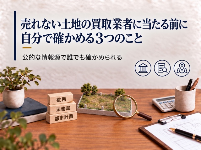 売れない土地の買取業者に当たる前に自分で確かめる3つのこと