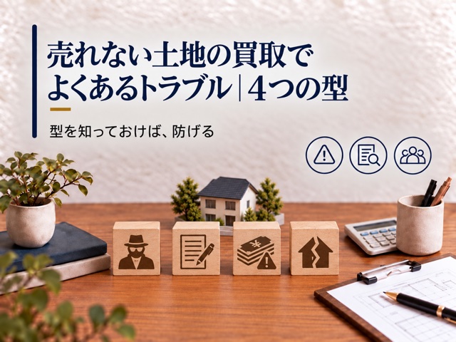 売れない土地の買取でよくあるトラブル|4つの型