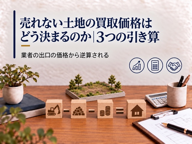 売れない土地の買取価格はどう決まるのか|3つの引き算